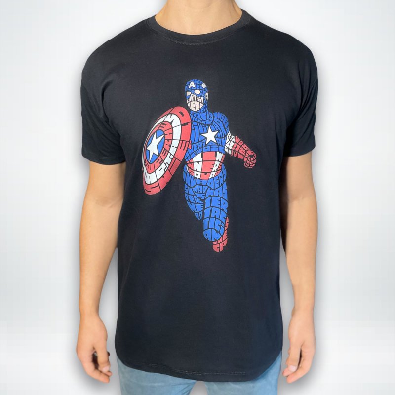 T-shirt noir - Captain America_1