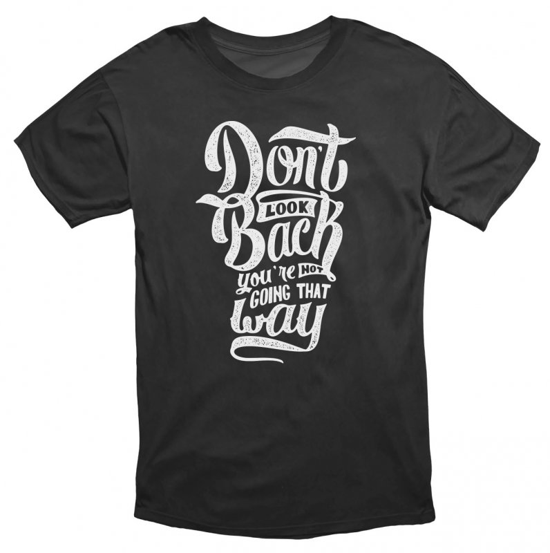 T-shirt noir - Don't look back_0