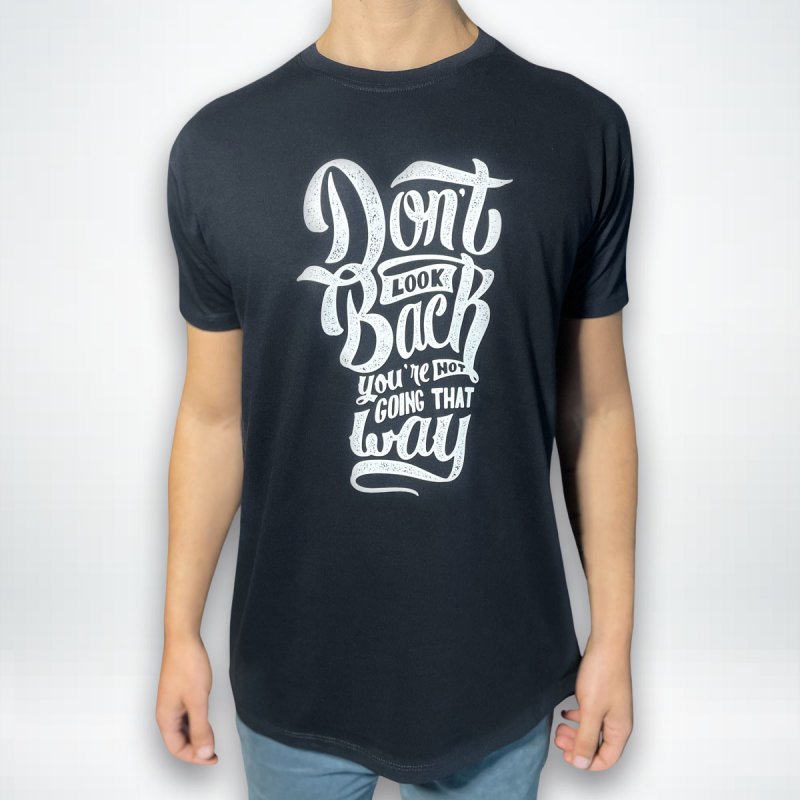 T-shirt noir - Don't look back_1