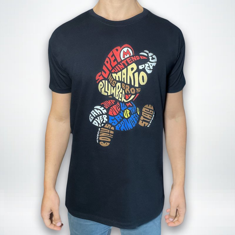 T-shirt noir - Mario Bros - Coton bio_99