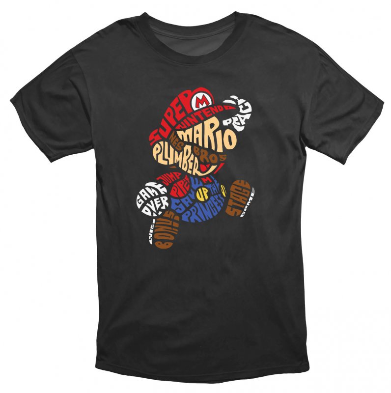T-shirt noir - Mario Bros - Coton bio_99